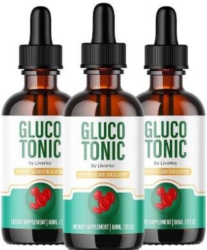 Gluco Tonic Liquid Drops — Natural Support Formula (3 Pack)